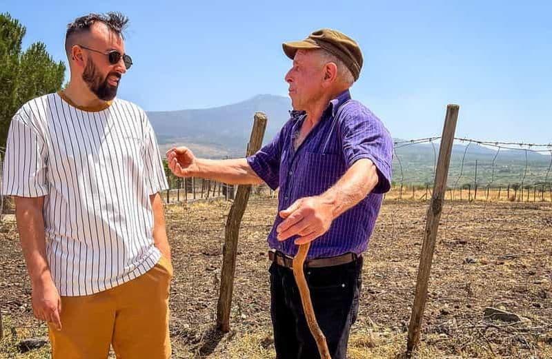 Taormina : Déjeuner dans un domaine viticole et dégustation de fromages dans une laiterie