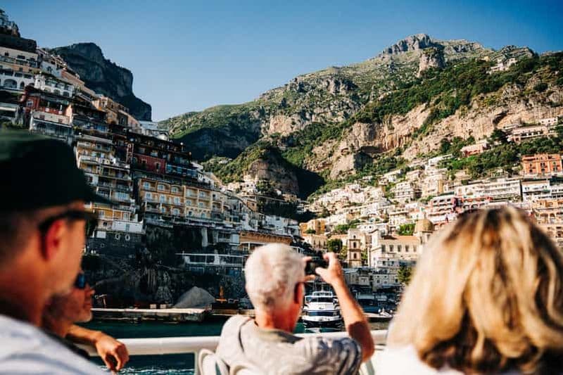 Au départ de Rome : excursion d'une journée sur la côte amalfitaine et à Positano avec croisière