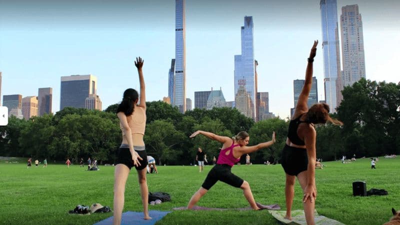 Cours de yoga privé à Central Park