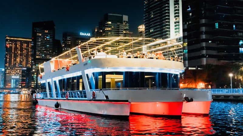 Billet Dubaï : Croisière au coucher du soleil ou dîner-croisière avec musique live et open bar