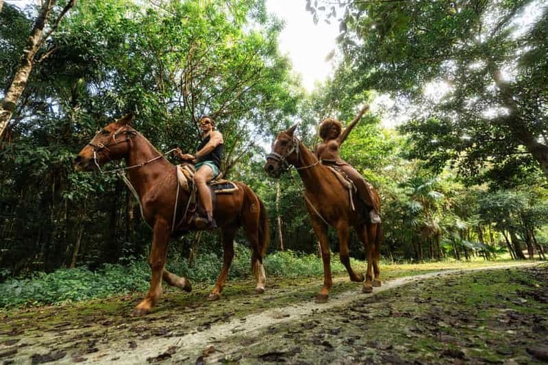 Riviera Maya : randonnée à cheval, tyrolienne et aventure en quad