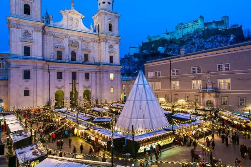 Salzbourg : visite à pied du marché de Noël et de l'histoire