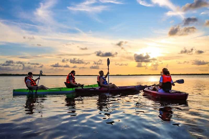 Cancún : expérience de kayak au coucher du soleil dans les mangroves