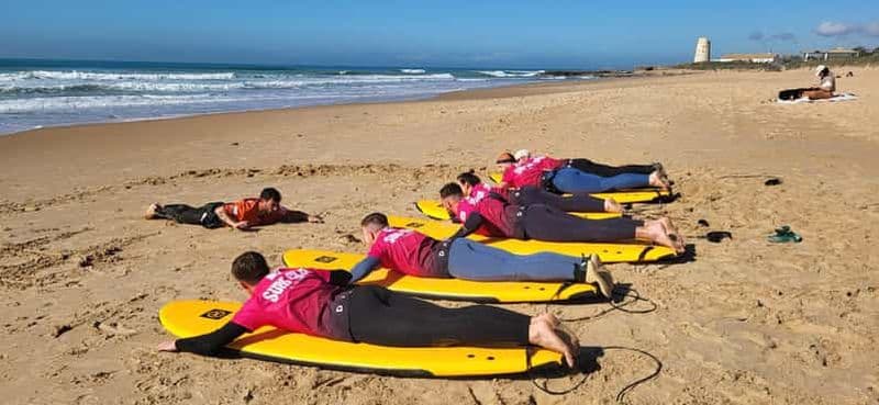 Billet El Palmar : Cours de surf en groupe.