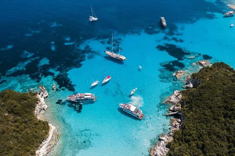 Corfou/Benitses/Lefkimmi : croisière à Paxos, Antipaxos et dans les grottes