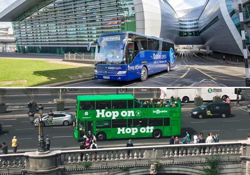 Dublin : Transfert à l'aéroport et billet de bus Hop-On Hop-Off