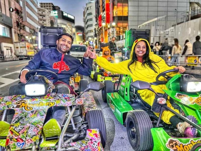 Tokyo : visite en karting de la ville avec le carrefour de Shibuya et photos