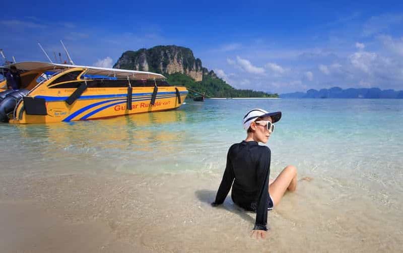 Billet Ao Nang : Tour en bateau à moteur ou à queue longue de 4 îles en journée