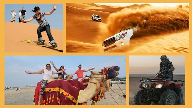 Safari dans le désert, quad, buggy des dunes, sandboarding et promenade à dos de chameau