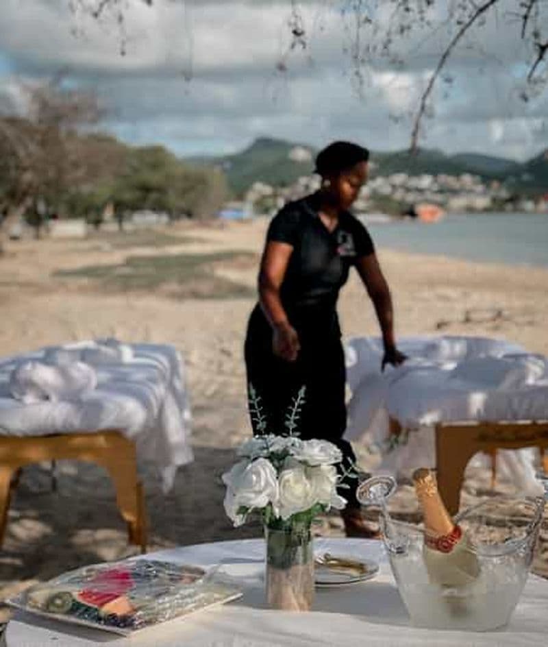 Massage de plage à Sainte-Lucie