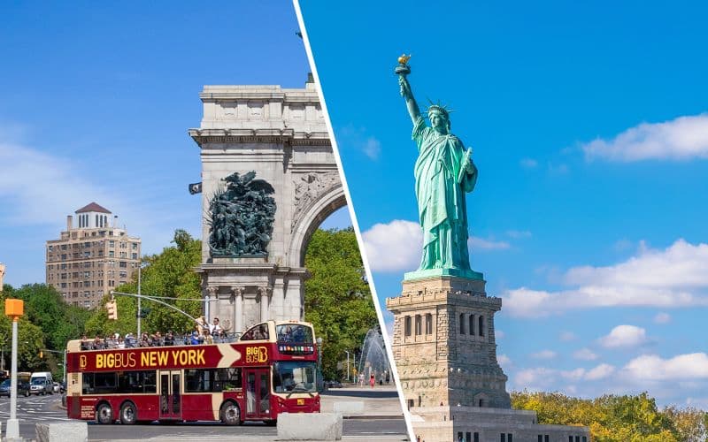 Billet Combo : Tour en bus Hop-On Hop-Off à New York + billets pour la Statue de la Liberté et Ellis Island