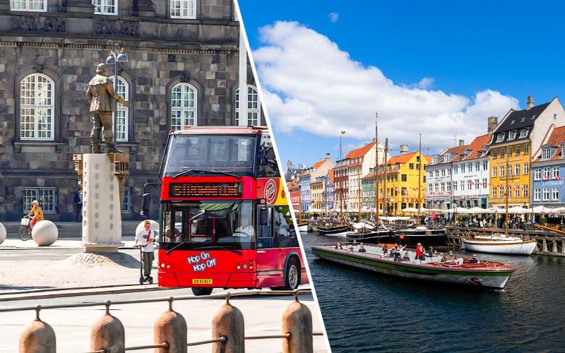 Combo : Tour en bus Hop-On Hop-Off de Copenhague + Billets pour la croisière sur les canaux