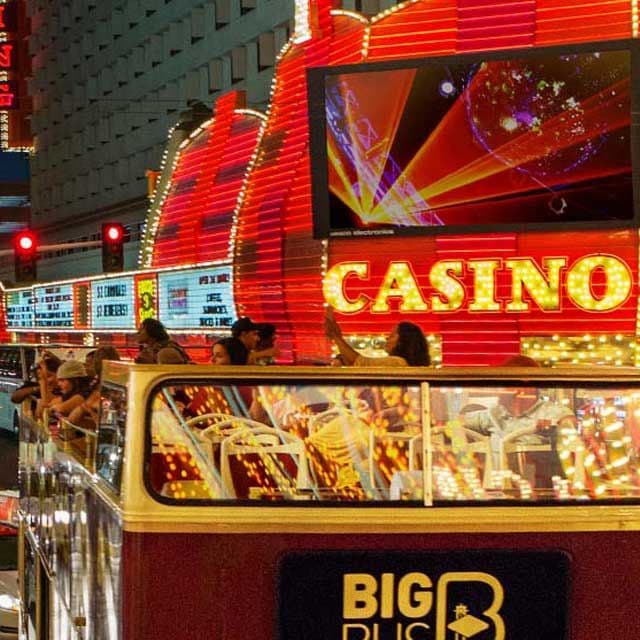 Bus touristique nocturne Big Bus à Las Vegas