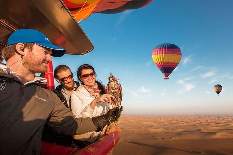 Billet Vol en montgolfière au lever du soleil à Dubaï avec petit-déjeuner et spectacle de faucons