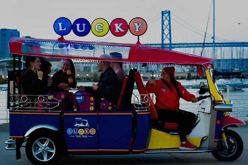 Visite privée au coucher du soleil à San Francisco en Tuk-Tuk