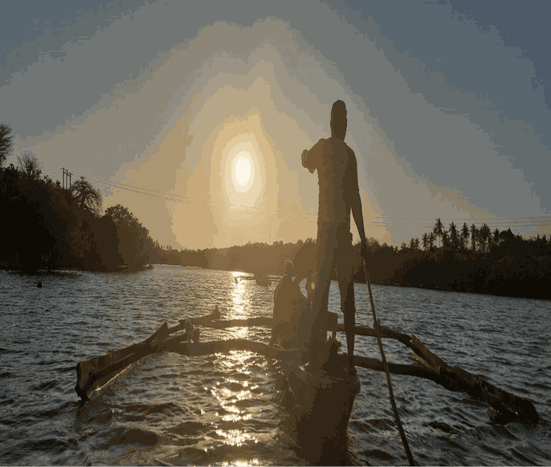 Excursion au coucher du soleil sur le fleuve Kongo en canoë swahili depuis la plage de Diani