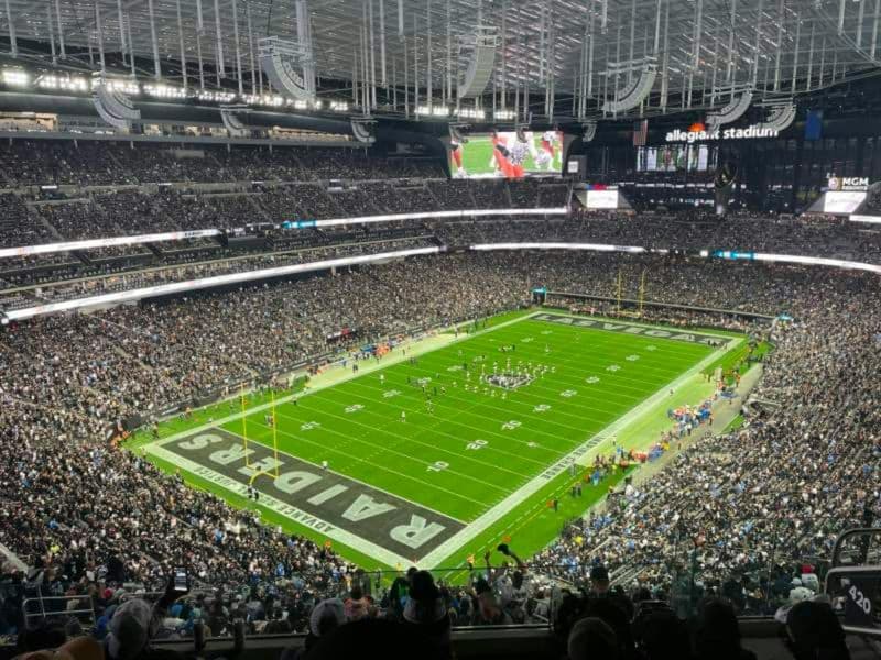 Las Vegas Raiders football game ticket at Allegiant Stadium
