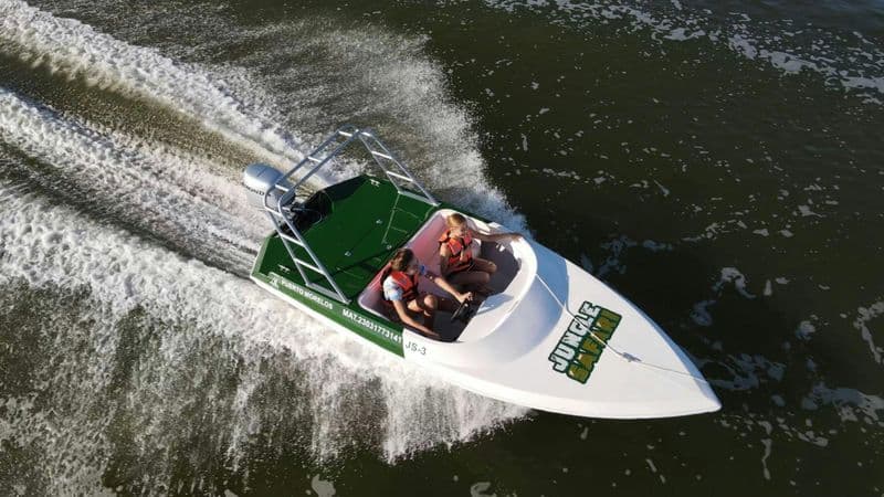 Safari mexicain en hors-bord à l'Isla Blanca