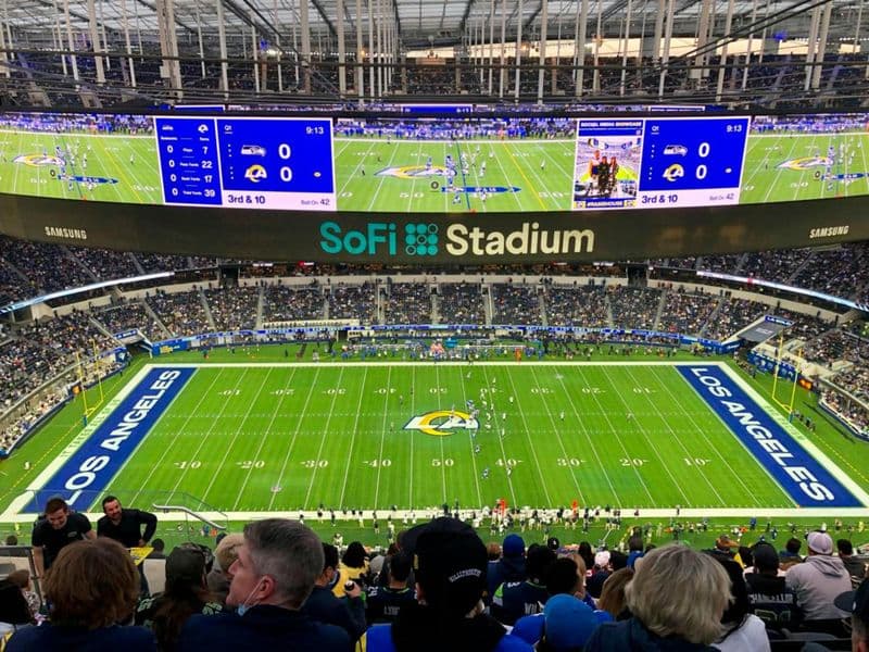 Los Angeles Rams football game ticket at SoFi Stadium