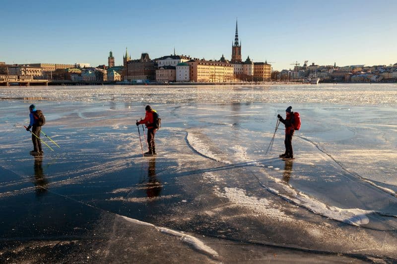 Circuit avancé de patinage sur glace nordique autour de Stockholm