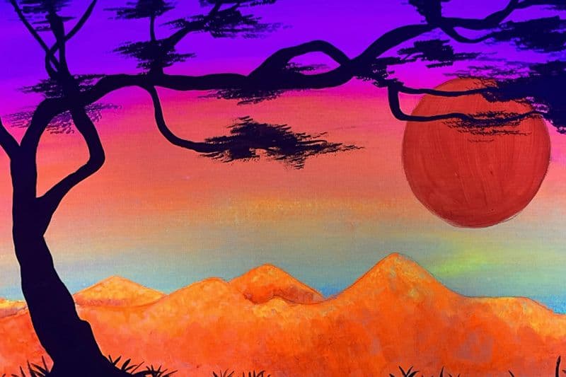 Madrid : Wine Gogh Glow Academy Atelier guidé de peinture et de vin