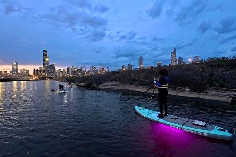 Glow and Glide Paddleboard Sunset Experience Chicago
