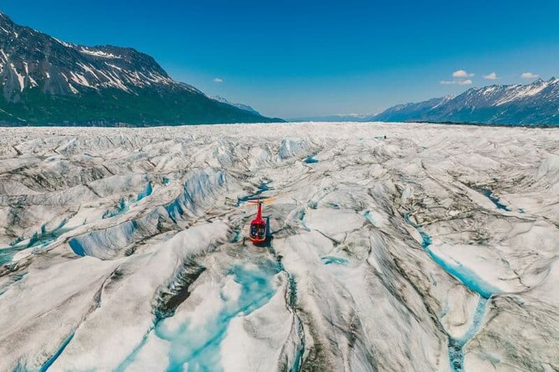 Vol en hélicoptère Knik Glacier - 90 minutes - 1 zone d'atterrissage-ancrage