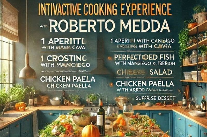 Billet Cours de cuisine et dîner avec le chef Roberto