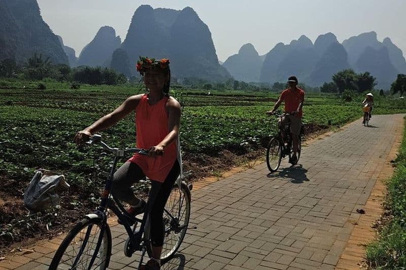 1 journée de vélo et courte randonnée dans le Yangshuo le long de la rivière Li depuis Xingping