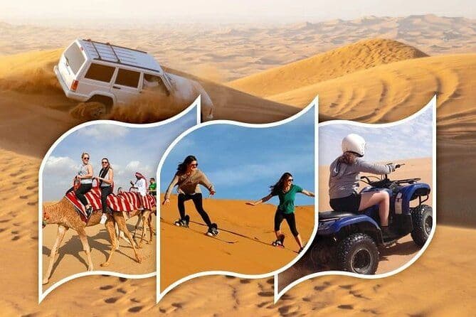 Billet Doha :Safari demi-journée dans le désert | Randonnée à dos de chameau | VTT | Surf sur sable