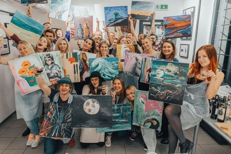 Peinture et vin à Varsovie