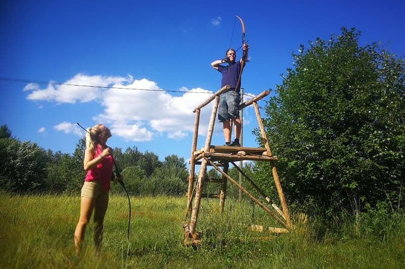 Billet Tir à l'arc 3D privé d'une demi-journée, tag de tir à l'arc et barbecue fumant