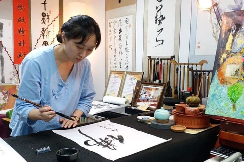 Billet Cours de calligraphie au pinceau / Cours de peinture à l'encre de Chine