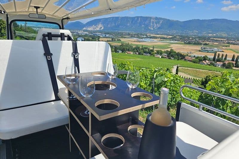 Immersion dans les vignobles genevois en tuktuk avec dégustation