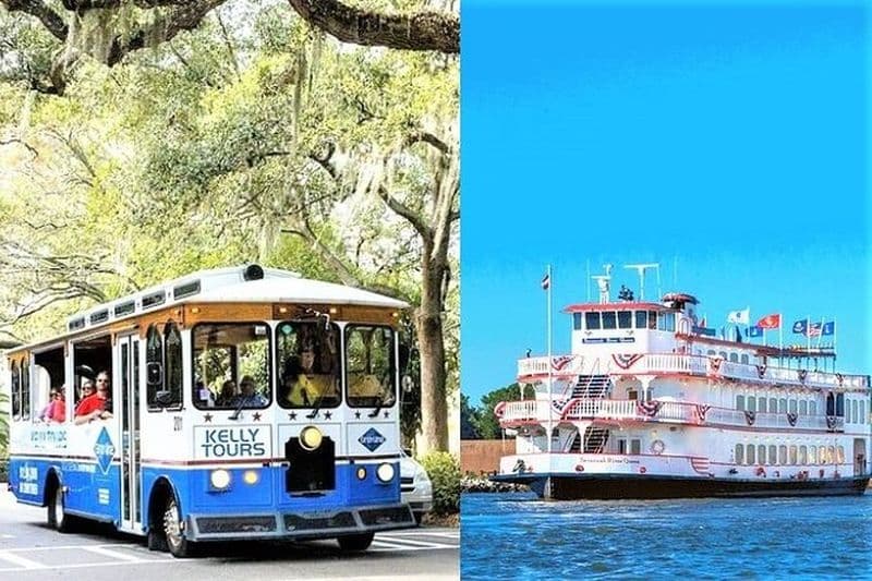 Billet Savannah Land & Sea Combo : Visite guidée de la ville en chariot avec croisière en bateau fluvial