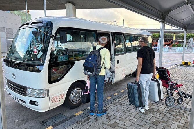 Transfert en minibus de Hong Kong : hôtel/terminal de croisière et aéroport