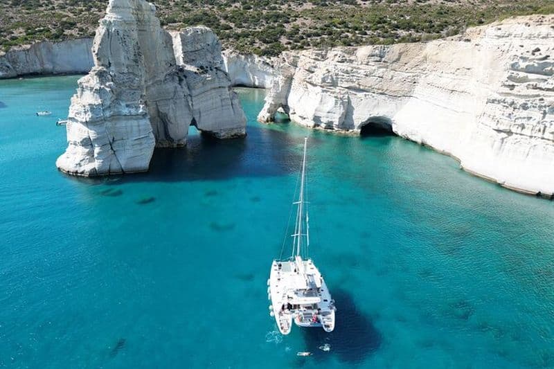Billet Croisière de plongée avec tuba en catamaran Le meilleur de Milos et Poliegos avec barbecue