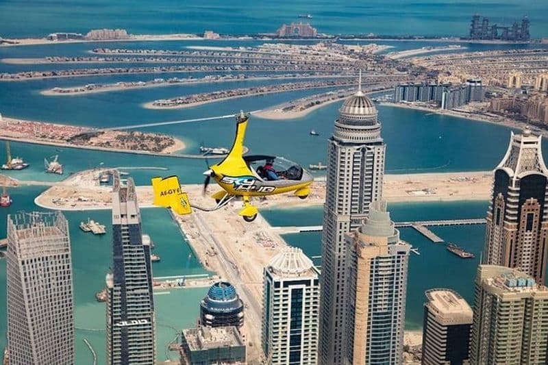 Vol privé de 2-3 heures en gyrocoptère au-dessus de Dubaï