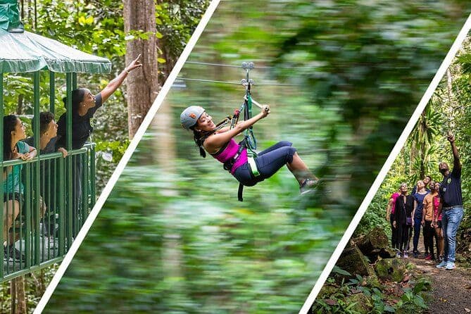 Billet St Lucia Ultimate 3: téléphérique, tyrolienne et randonnée à Rainforest Adventures